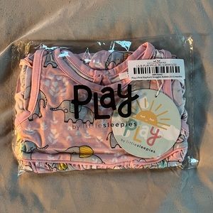 Pink Elephant Bubble Romper by Little Sleepies